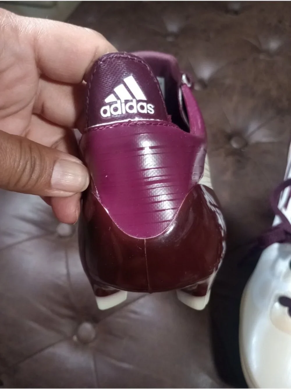 New Marrón/Purple Adidas Adizero 5-Star Soccer/Football Cleats Mens Size 15